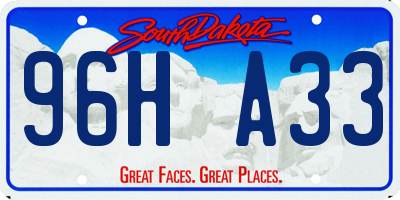 SD license plate 96HA33