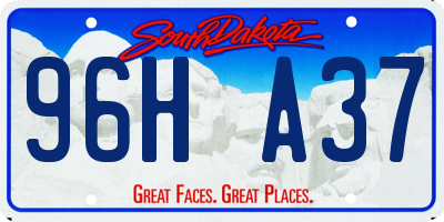SD license plate 96HA37