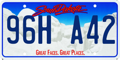 SD license plate 96HA42