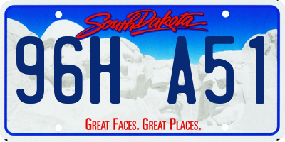 SD license plate 96HA51