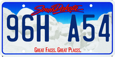 SD license plate 96HA54