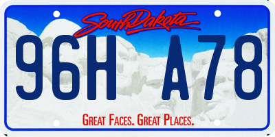 SD license plate 96HA78