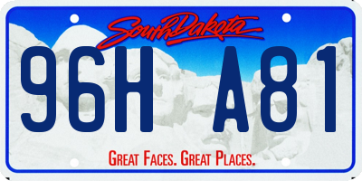 SD license plate 96HA81
