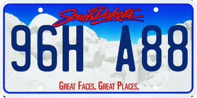 SD license plate 96HA88