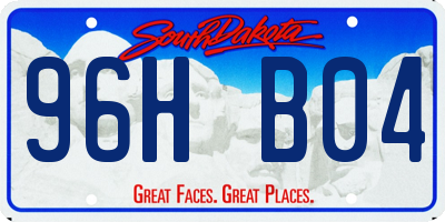 SD license plate 96HB04