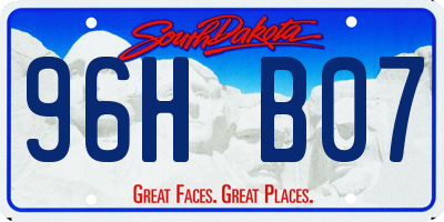SD license plate 96HB07