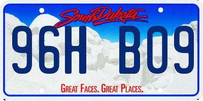SD license plate 96HB09