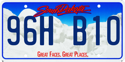 SD license plate 96HB10