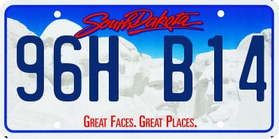 SD license plate 96HB14
