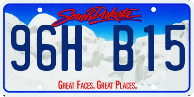 SD license plate 96HB15