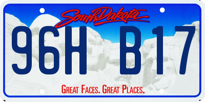 SD license plate 96HB17