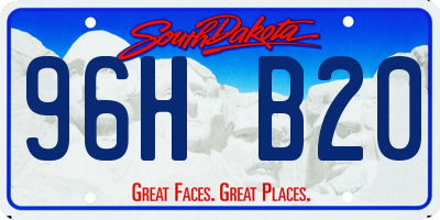 SD license plate 96HB20