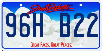 SD license plate 96HB22