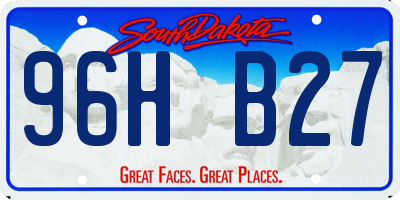 SD license plate 96HB27