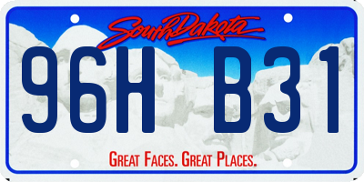 SD license plate 96HB31