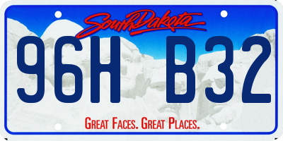 SD license plate 96HB32