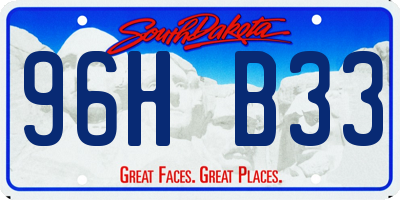 SD license plate 96HB33