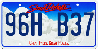SD license plate 96HB37