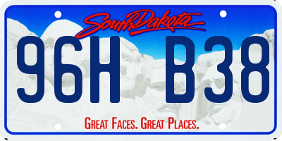 SD license plate 96HB38