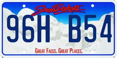 SD license plate 96HB54
