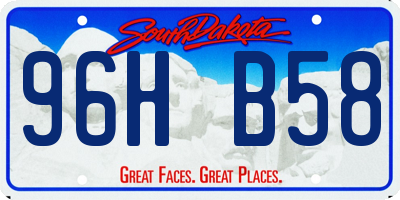 SD license plate 96HB58
