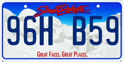 SD license plate 96HB59