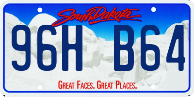 SD license plate 96HB64