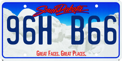 SD license plate 96HB66