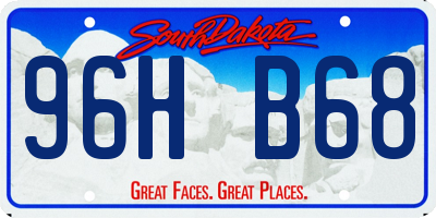 SD license plate 96HB68