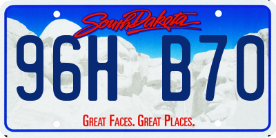 SD license plate 96HB70