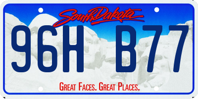 SD license plate 96HB77