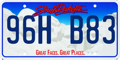 SD license plate 96HB83