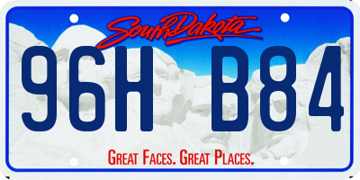 SD license plate 96HB84