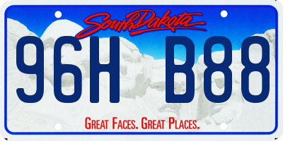 SD license plate 96HB88