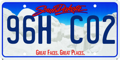 SD license plate 96HC02