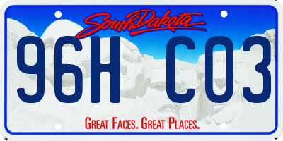 SD license plate 96HC03