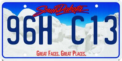 SD license plate 96HC13
