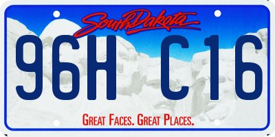 SD license plate 96HC16