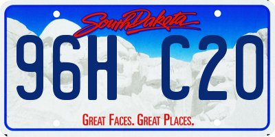 SD license plate 96HC20