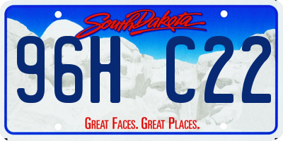 SD license plate 96HC22