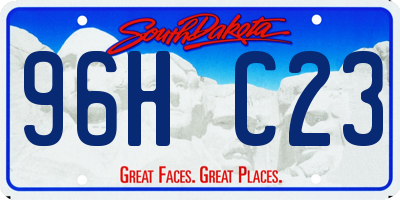 SD license plate 96HC23