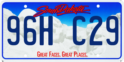 SD license plate 96HC29