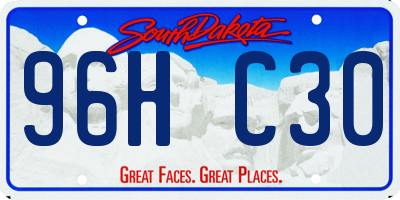 SD license plate 96HC30