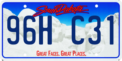 SD license plate 96HC31