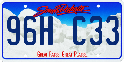 SD license plate 96HC33