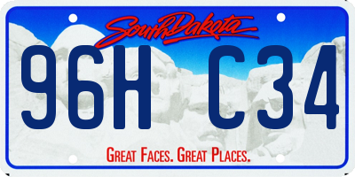 SD license plate 96HC34