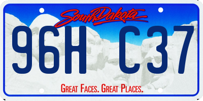 SD license plate 96HC37
