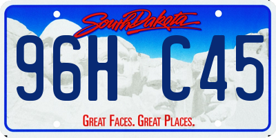 SD license plate 96HC45