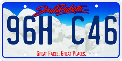 SD license plate 96HC46