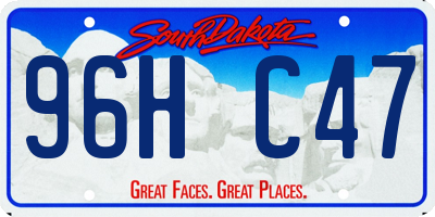 SD license plate 96HC47